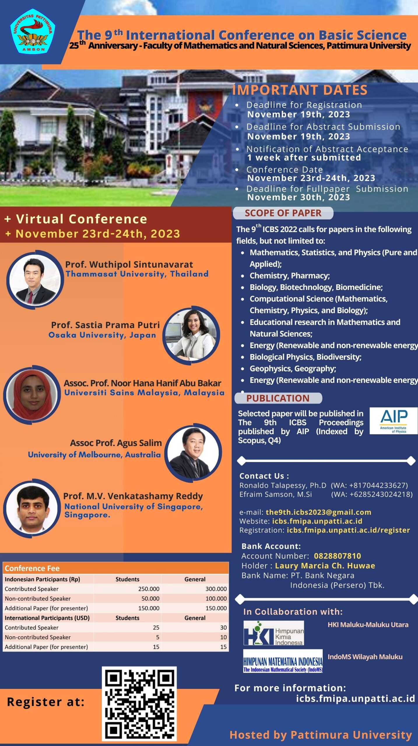 The 9th International Conference on Basic Sciences 2023 – 